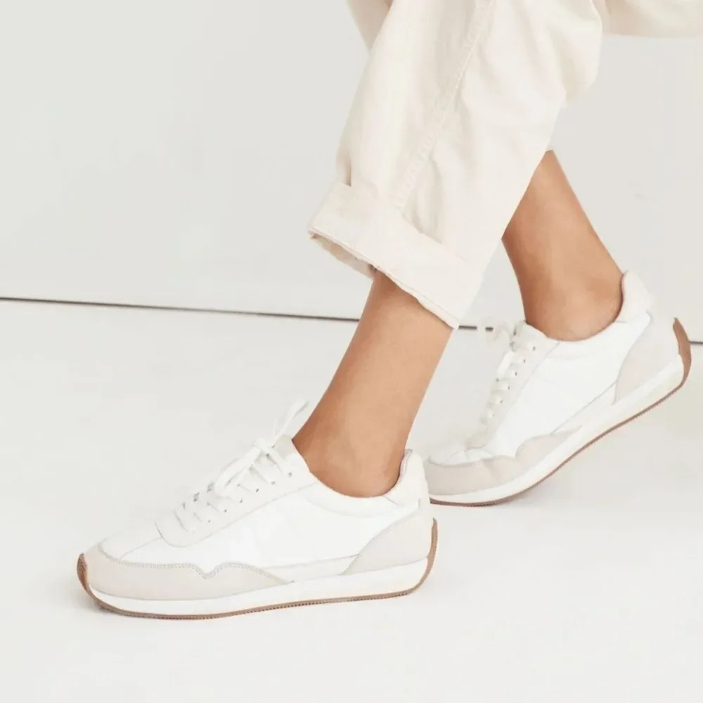 Madewell MWL League Sneakers Washed Nubuck Cloud Linen Multi Athletic Shoes 10.5